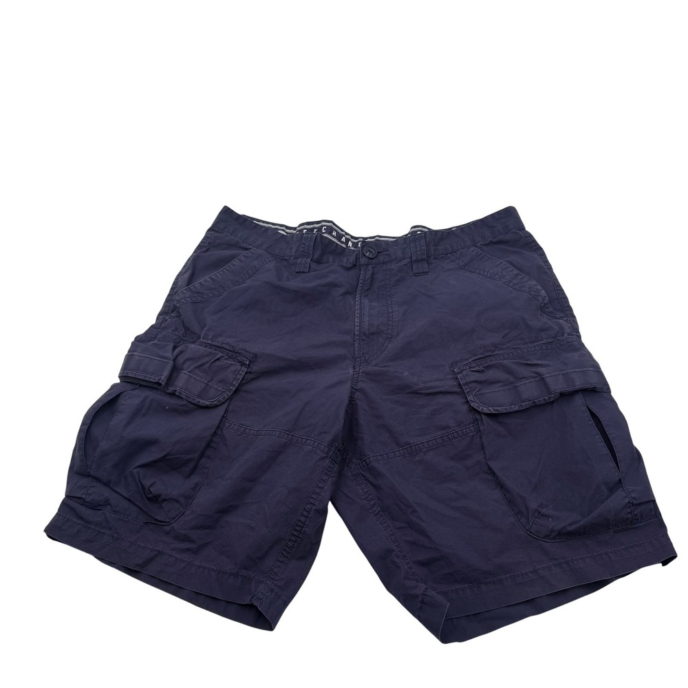 ARMANI EXCHANGE Men's Cargo Shorts Navy Blue 36W Cotton Utility Pockets